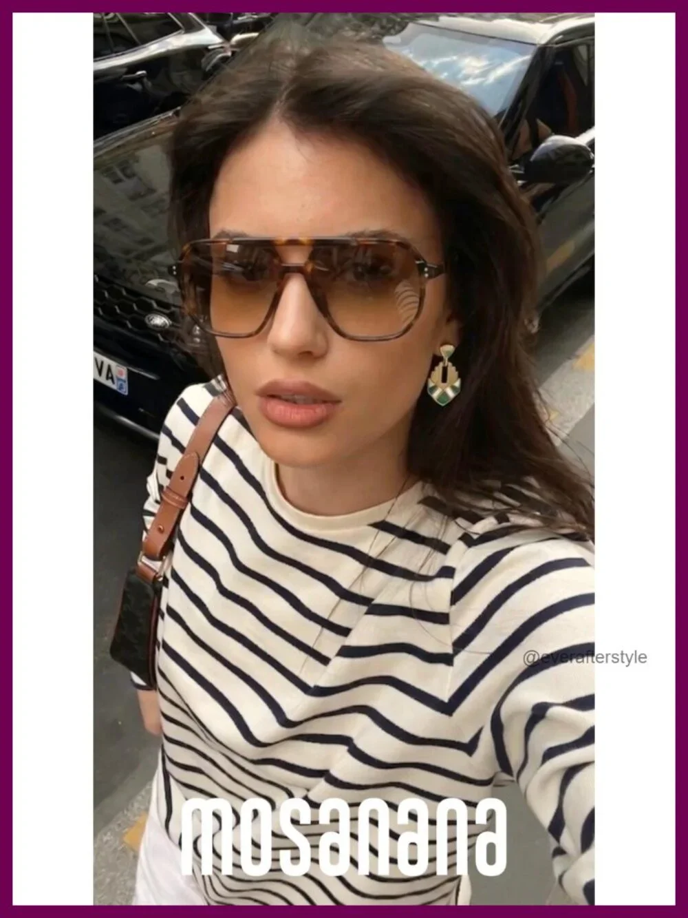 Oversized Polarized Aviator Sunglasses Geometric Frame Daily Fashion